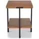 Millwork Rustic Umber and Black Rectangular Occasional Table Set