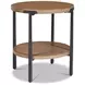Millwork Rustic Umber and Black Round Occasional Table Set