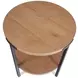 Millwork Rustic Umber and Black Round Occasional Table Set