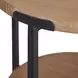 Millwork Rustic Umber and Black Round End Table