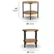 Millwork Rustic Umber and Black Round End Table