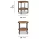 Millwork Rustic Umber and Black Round End Table