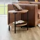 Millwork Rustic Umber and Black Round End Table
