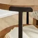 Millwork Rustic Umber and Black Round End Table