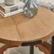 Millwork Rustic Umber and Black Round End Table