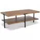 Millwork Rustic Umber and Black Rectangular Coffee Table