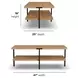 Millwork Rustic Umber and Black Rectangular Coffee Table