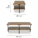 Millwork Rustic Umber and Black Rectangular Coffee Table