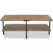 Millwork Rustic Umber and Black Rectangular Coffee Table