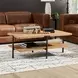 Millwork Rustic Umber and Black Rectangular Coffee Table