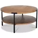 Millwork Rustic Umber and Black Round Coffee Table