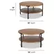 Millwork Rustic Umber and Black Round Coffee Table