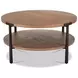 Millwork Rustic Umber and Black Round Coffee Table