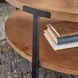 Millwork Rustic Umber and Black Round Coffee Table