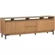 Millwork Rustic Umber and Black 92" TV Stand with USB Charging