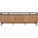 Millwork Rustic Umber and Black 92" TV Stand with USB Charging