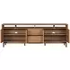 Millwork Rustic Umber and Black 92" TV Stand with USB Charging
