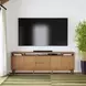 Millwork Rustic Umber and Black 92" TV Stand with USB Charging