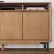 Millwork Rustic Umber and Black 92" TV Stand with USB Charging