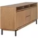 Millwork Rustic Umber and Black 92" TV Stand with USB Charging