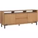 Millwork Rustic Umber and Black 76" TV Stand with USB Charging