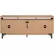 Millwork Rustic Umber and Black 76" TV Stand with USB Charging