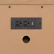 Millwork Rustic Umber and Black 76" TV Stand with USB Charging