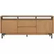Millwork Rustic Umber and Black 76" TV Stand with USB Charging