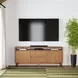 Millwork Rustic Umber and Black 76" TV Stand with USB Charging
