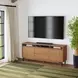 Millwork Rustic Umber and Black 76" TV Stand with USB Charging