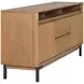 Millwork Rustic Umber and Black 76" TV Stand with USB Charging