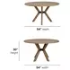 Millwork Rustic Umber 54" Round Dining Table
