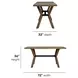 Millwork Rustic Umber and Black 76" Rectangular Friendship Table