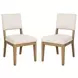 Millwork Cream Performance Fabric Upholstered Dining Chair Set of 2