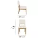 Millwork Cream Performance Fabric Upholstered Dining Chair Set of 2