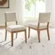 Millwork Cream Performance Fabric Upholstered Dining Chair Set of 2
