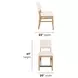 Millwork Off White Performance Fabric Upholstered Counter Height Chair Set of 2