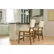 Millwork Off White Performance Fabric Upholstered Counter Height Chair Set of 2