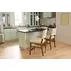 Millwork Off White Performance Fabric Upholstered Counter Height Chair Set of 2