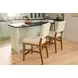 Millwork Off White Performance Fabric Upholstered Counter Height Chair Set of 2