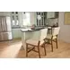 Millwork Off White Performance Fabric Upholstered Counter Height Chair Set of 2