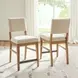 Millwork Off White Performance Fabric Upholstered Counter Height Chair Set of 2