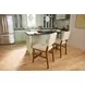 Millwork Off White Performance Fabric Upholstered Counter Height Chair Set of 2