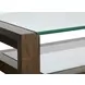 Sebastian Cinnamon Rectangular Glass Top Sofa Table