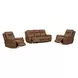 Sorrento Vintage Tan Leather Swivel Glider Dual Power Recliner with USB Charging