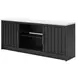 Cadmori Matte Black 63" XL TV Stand with Fireplace Option