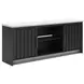 Cadmori Matte Black 63" XL TV Stand with Fireplace Option