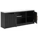 Cadmori Matte Black 63" XL TV Stand with Fireplace Option