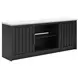 Cadmori Matte Black 63" XL TV Stand with Fireplace Option