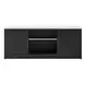 Cadmori Matte Black 63" XL TV Stand with Fireplace Option